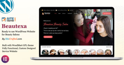 Unisex Beauty Salon Website
