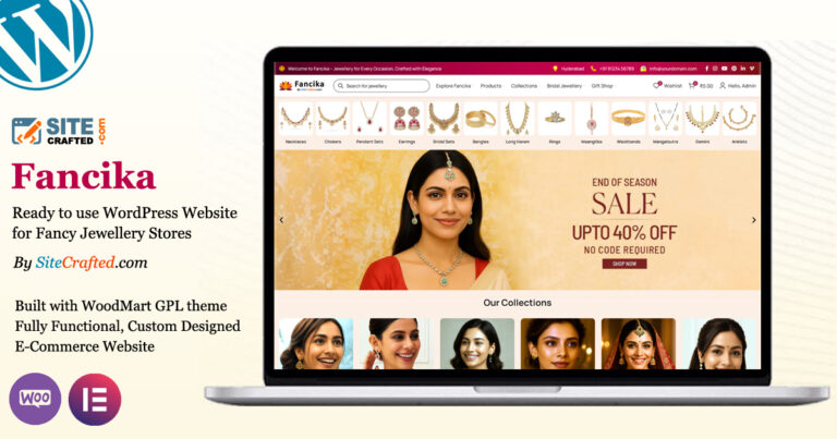 Fancy Jewellery Store Website