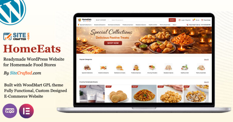 Online Homemade Food Delivery Website