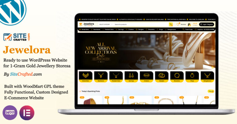 1-Gram Gold Jewellery Store Website