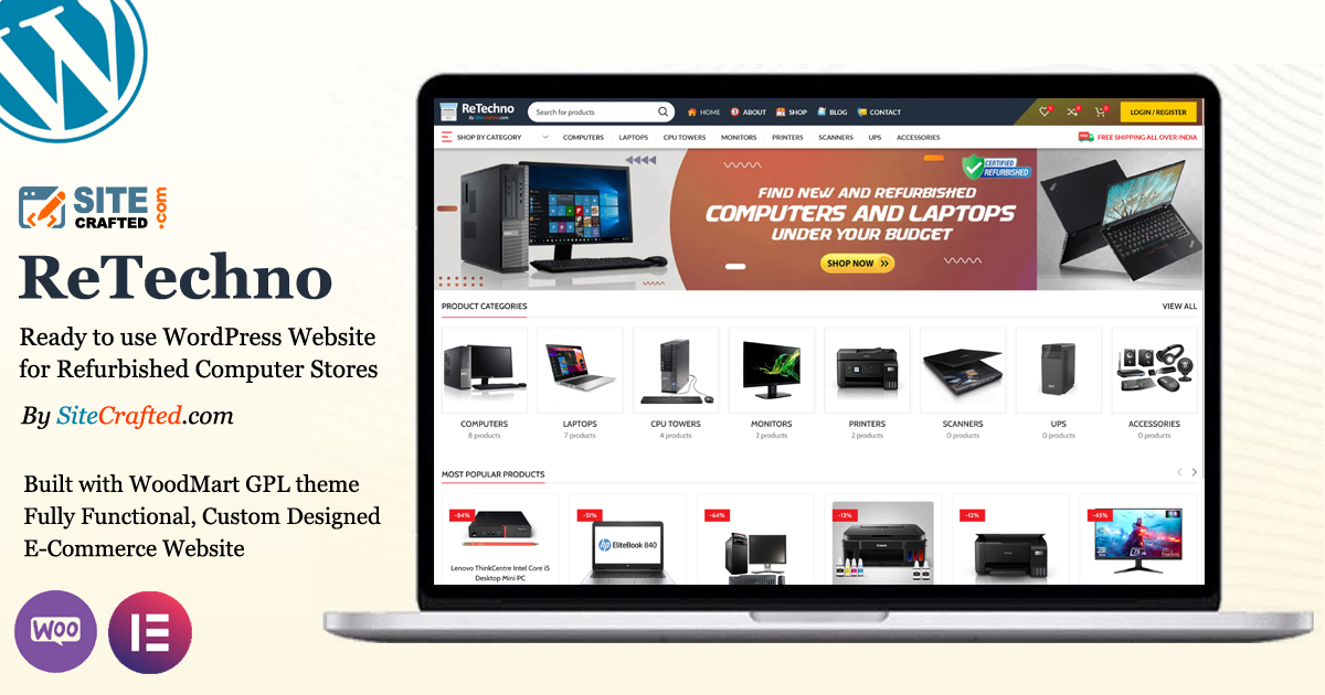 Refurbished Computers Store Website