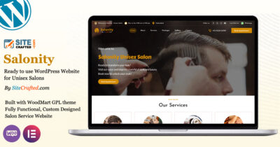 One Page Unisex Salon Website