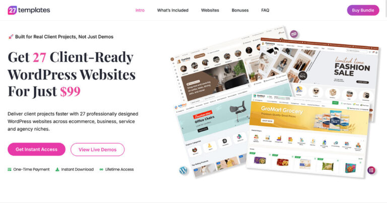 27 Client-Ready WordPress Websites Bundle